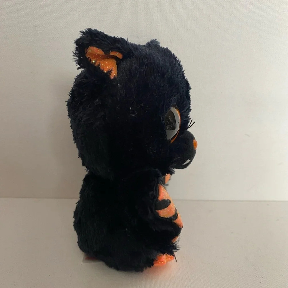 Ty Beanie Boos Mortimer Bat Black Orange Glitter Halloween 6" Plush w/ Tag 2022 - Picture 3 of 6